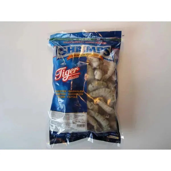 Black Tiger rejer med skal uden hoved 16/20. 1 Kg. FROST