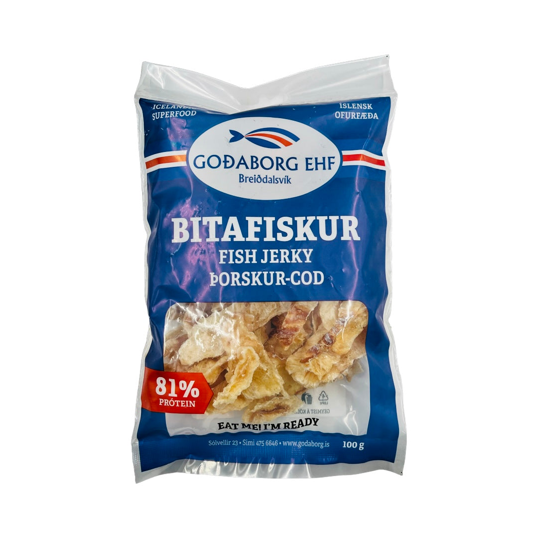 GOÐABORG Bitafiskur - þorskur (tørret torsk) 100 gr