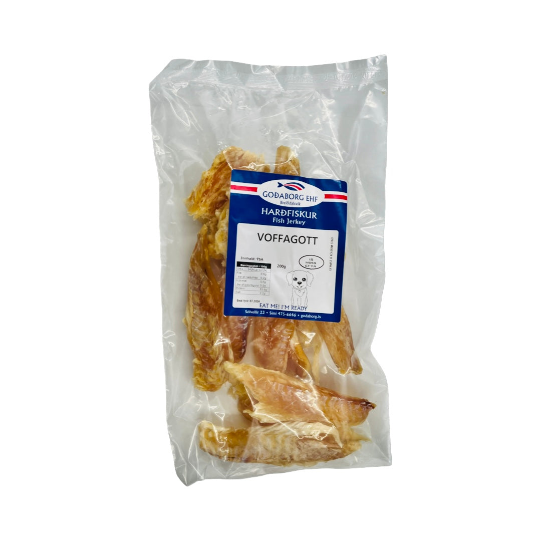 GOÐABORG Harðfiskur (dyrefoder) - Voffagott (tørret kuller) 200 gr