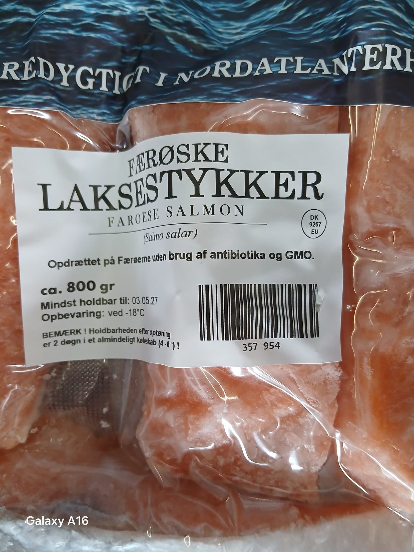 Laksestykker, færøske, 150-180 gr. ca. 800 gr (FROSSET)