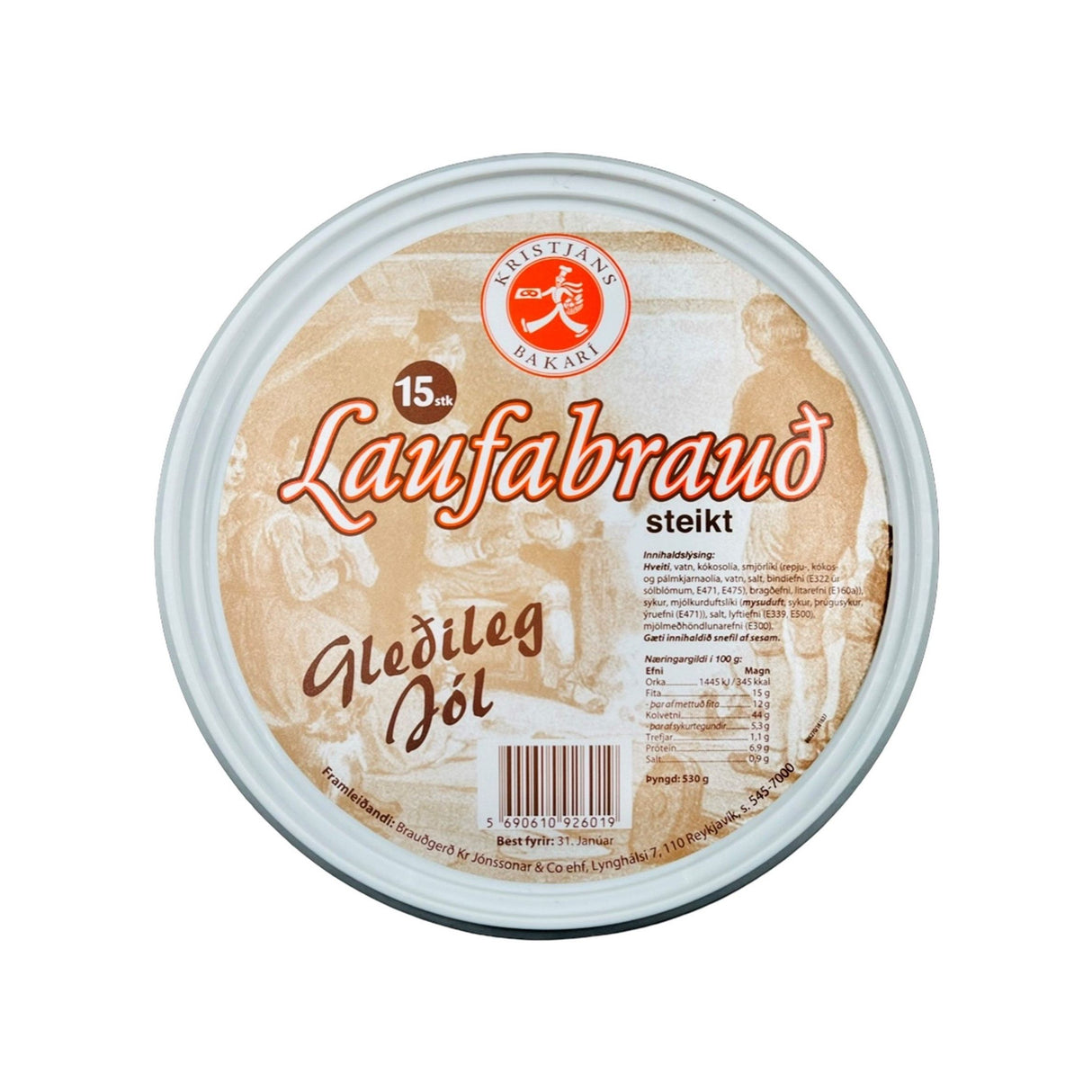 Laufabrauð (KRISTJÁNS), steikt (15 stk) 530 gr