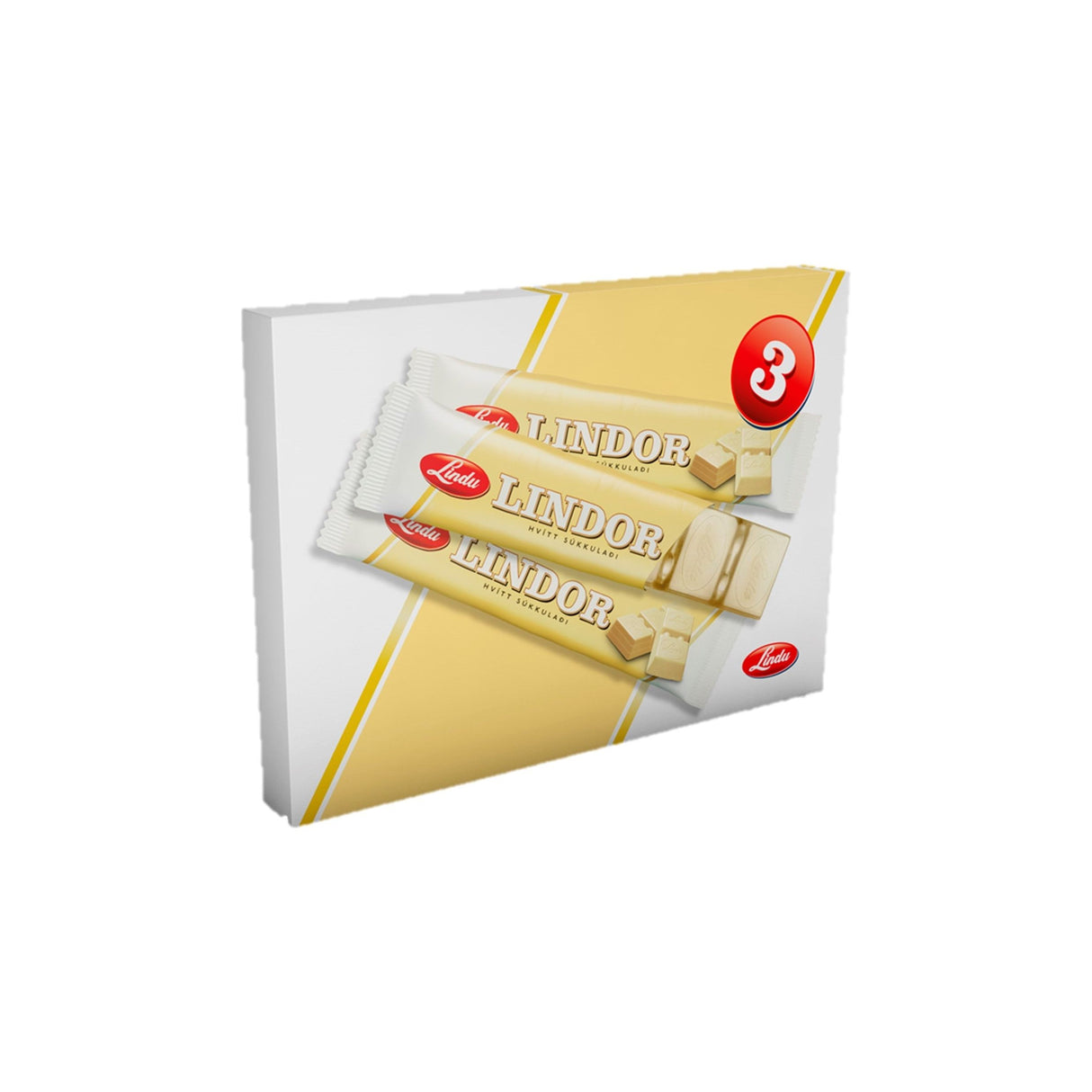 LINDU Lindor hvítt súkkulaði (3-pak) 120 gr