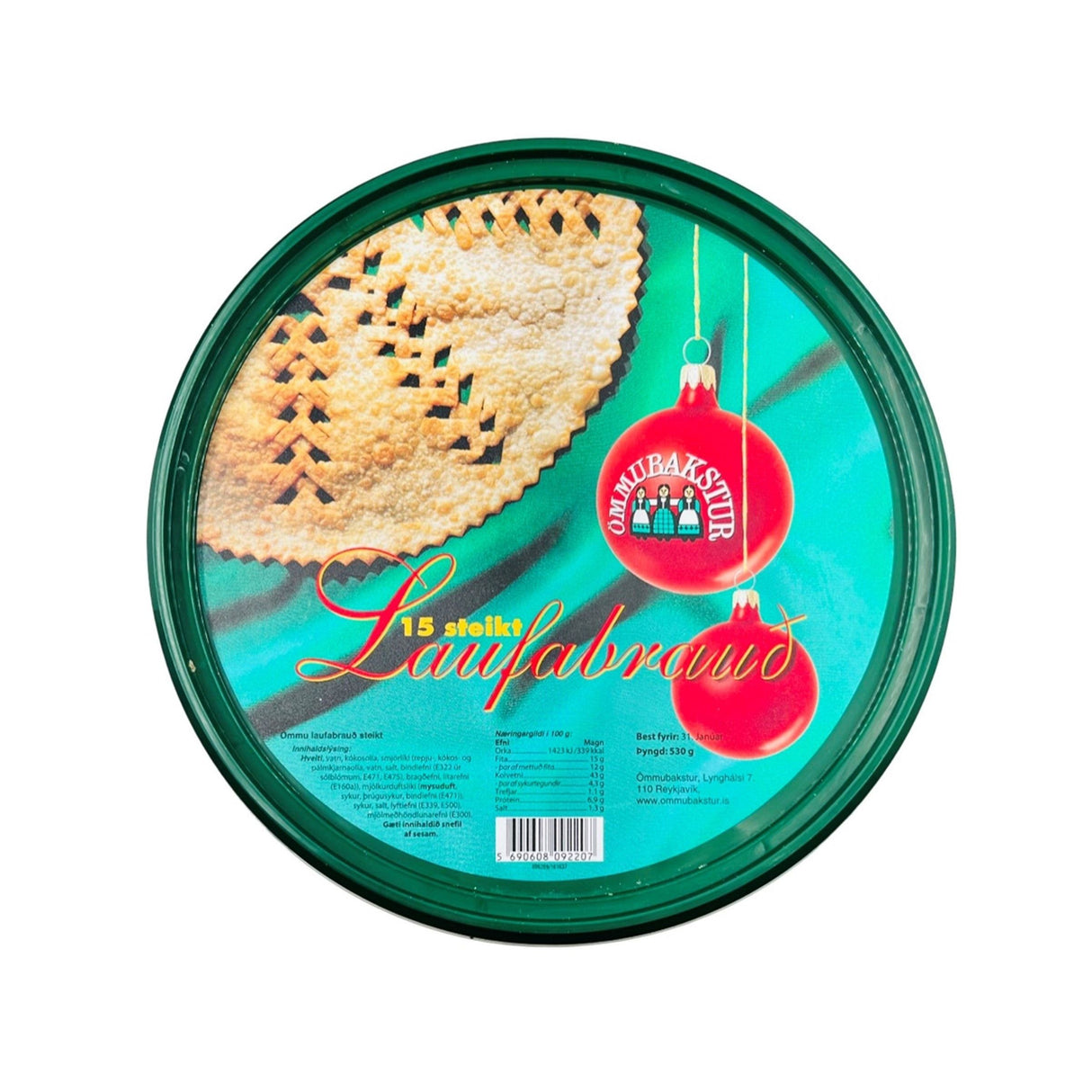 Laufabrauð (ÖMMUBAKSTUR), steikt (15 stk) 530 gr