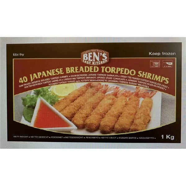 Indbagt ebi fry torpedorejer 1 Kg.