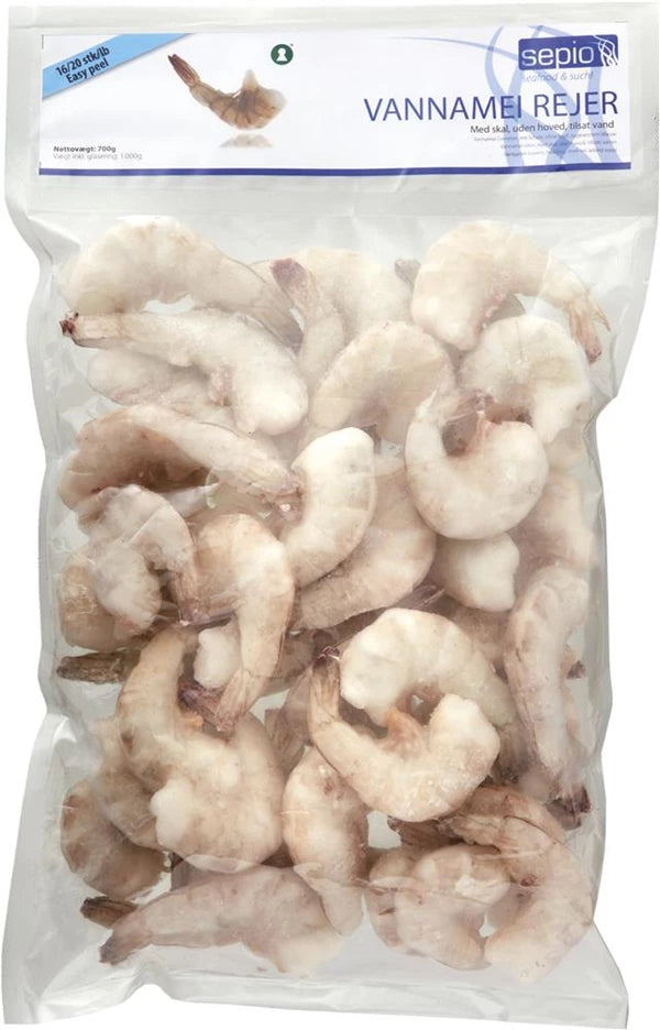 Vannameirejer med skal / uden hoved 1 kg