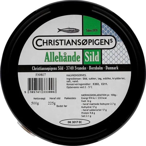 CHRISTIANSØPIGENS Allehånde sild 500 gr