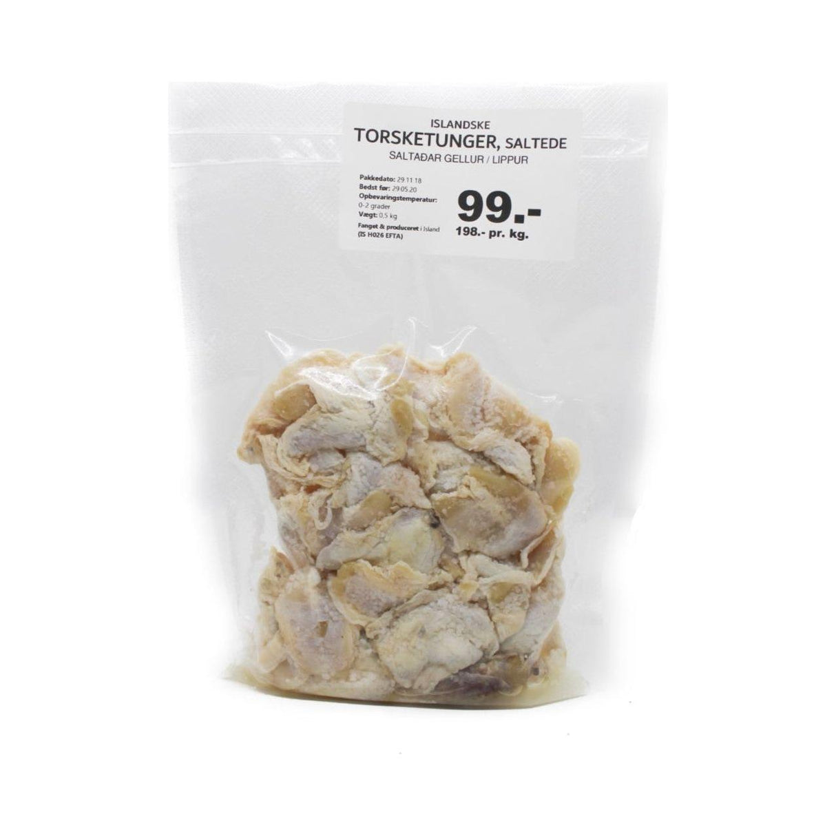 Icef. Saltede torsketunger 500 gr