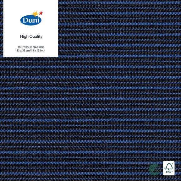 Serviet 3-lag 33 cm 20stk/12 (SKJÚRT, BLÁTT) 3-pk.