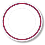 Tall. Reyð / blárandað flagg, 22cm 10 stk