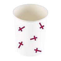 Pappbikar v/ flagg, 24cl 10 stk.