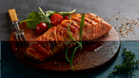 Grillet laks med honning og soya
