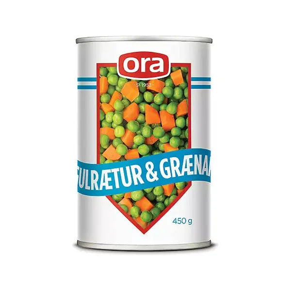 ORA Gulrætur & grænar baunir 450 gr