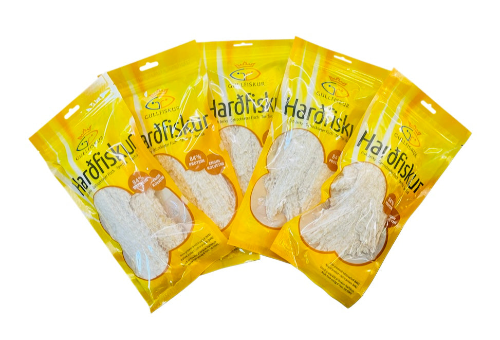 GULLFISKUR Harðfiskur (tørret kuller) 1 kg (5 x 200 gr)