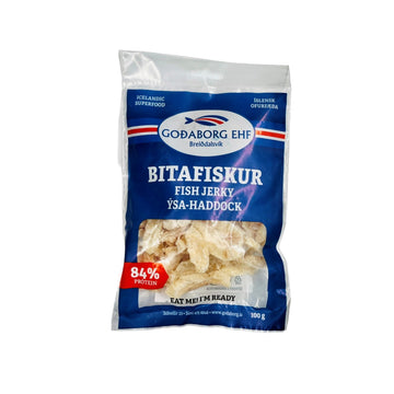 GOÐABORG Bitafiskur - ýsa (tørret kuller) 100 gr