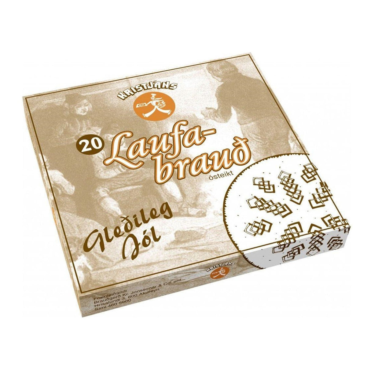 Laufabrauð (KRISTJÁNS), ósteikt/fryst (20 stk) 640 gr