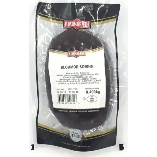 KJARNAFÆÐI Blóðmör (islandsk blodpølse), soðinn 450 gr