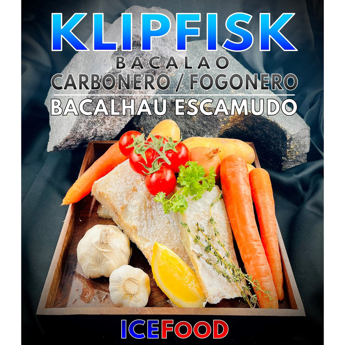 Klipfisk/Bacalao (saltet & tørret MØRKSEJ)  1 kg