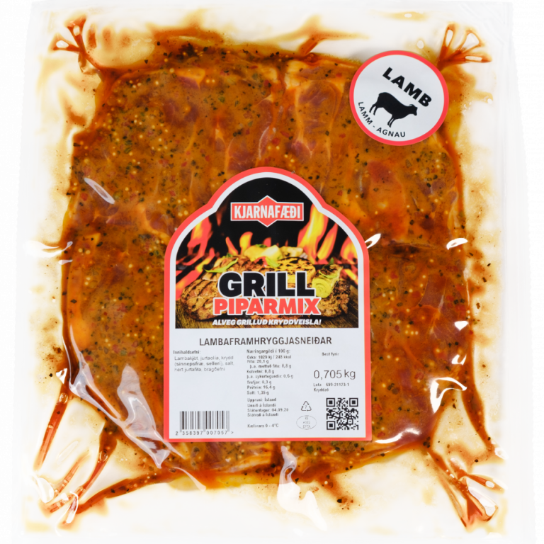 KJARNAFÆÐI Lammebov i skiver (GRILLPIPARMIX) ca. 650 gr