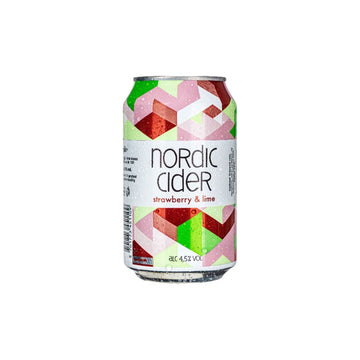 FÖROYA BJÓR Nordic Cider Strawberry & Lime 33 cl / 4,7 % (DATO 15.08.24)