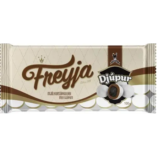 FREYJA Djúpur súkkulaðiplata 100 gr. (DATO 19/8/25)