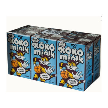 Kókómjólk, sykurskert (chokolademælk, sukkerreduceret) 250 ml x 6 stk.