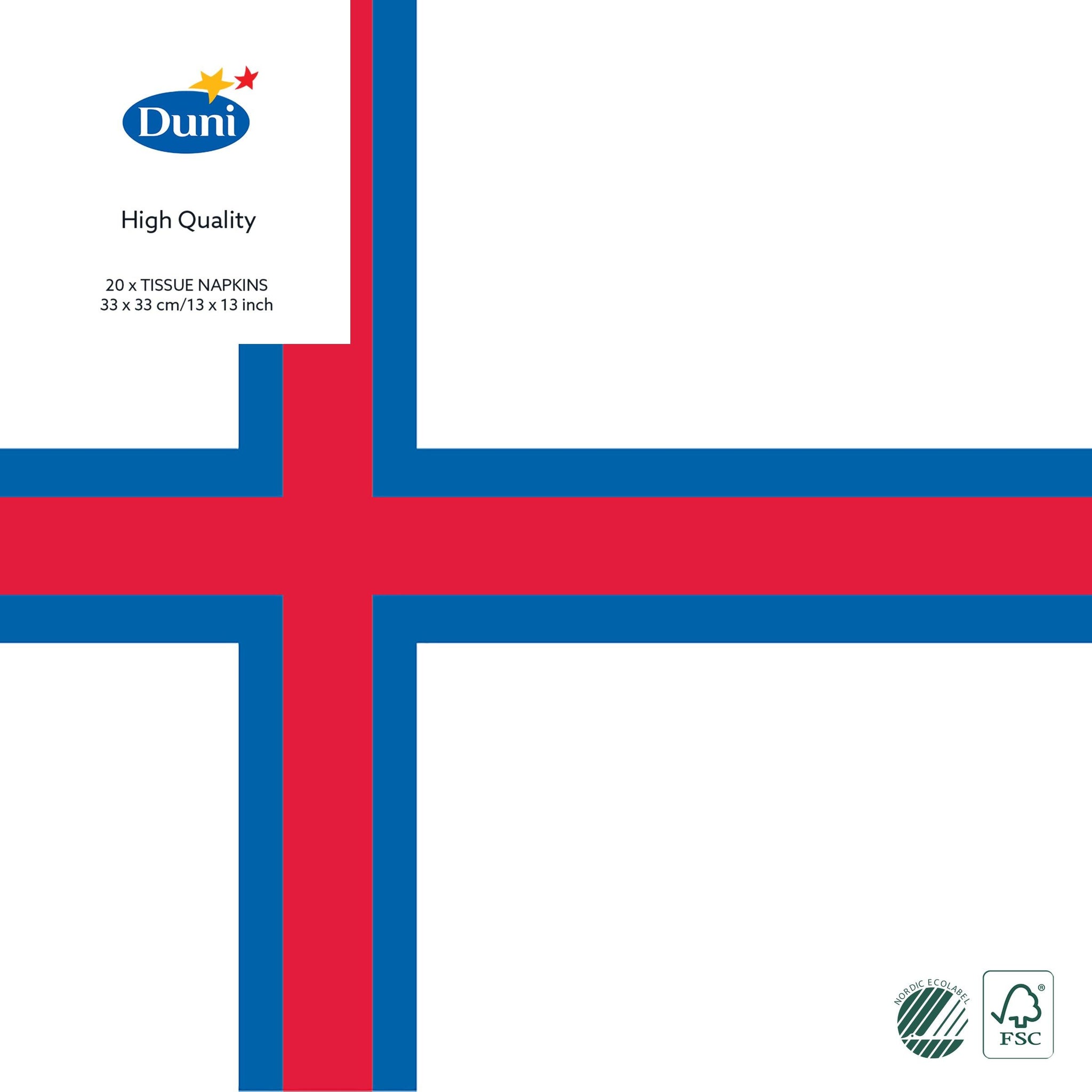 Serviet 3-lag 33 cm 20stk/12  (Flagg Merkið) 3-pk.