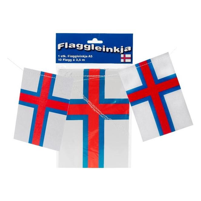 Flaggleinkja 10 fløgg A5 á 3,5 m (Merkið) - færøsk flag – ICEFOOD